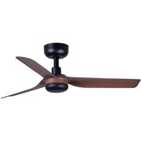 Mini Punt 90cm Ceiling Fan Black, Dark Wood Blades