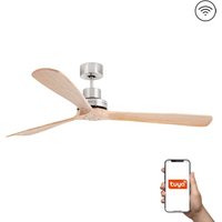 Lantau 168cm Smart Ceiling Fan Matt Nickel - Pine Blades