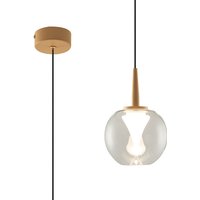 Andromeda Single Pendant, 5W LED, 3000K, 500lm, Light Gold/Clear/Frosted 3yrs Warranty