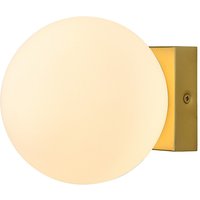 Puebla Ceiling/Wall Light, 6W Globe LED, 3000K, 420lm, Satin Gold, 3yrs Warranty