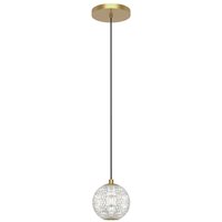 Marni Slim Pendant Ceiling Light Natural Brass