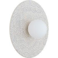 Boll Handmade 30cm Wall Lamp Cream, Deep Cobalt Blue Dots G9, IP44