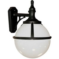 Glenbeigh 1 Light Outdoor Globe Wall Lantern Light Black IP44, E27