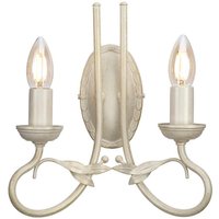 Olivia 2 Light Indoor Candle Wall Light Gold, Ivory, E14