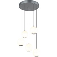 Simmons Cluster Pendant Ceiling Light Matt Grey 5x LED 3000/4000/6000K