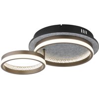 Della Semi Flush Ceiling Light Matt Black LED 3000/4000/6000K
