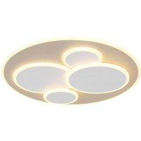Monty Semi Flush Ceiling Light Matt White LED 3000K