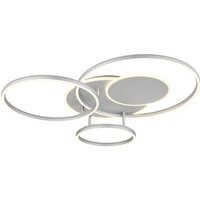 Johnson II Semi Flush Ceiling Light Brushed Silver LED 2700/6500K