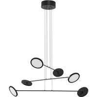 Scope Multi Arm Pendant Ceiling Light Black Triac Dimmable LED 44W 3660lm 3000K