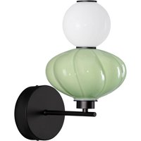 Oneta Wall Lamp Sage Green, Matt Black Triac Dimmable LED 8W 520lm 3000K