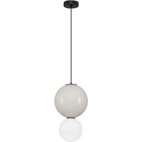 Noesis Globe Pendant Ceiling Light Grey, Matt Black LED 7W 420lm 3000K