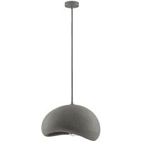 Aere 40cm Dome Pendant Ceiling Light Stone Grey E27 1x12W