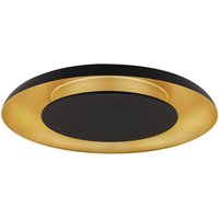 Epos 60cm Decorative Flush Ceiling Light Sandy Black, Brushed Gold Triac Dimmable LED 38W 2200lm 2700-3000-4000K CCT