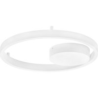 Hedra 40cm Integrated LED Semi Flush Ceiling Light Sandy White Triac Dimmable LED 40W 3369lm 3000K