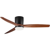 Aloa Ceiling Fan Sandy Black, Dark Wood LED 18W 1170lm 3000-4000-6500K CCT Remote Control