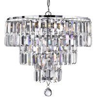 Empire 5 Light Chandelier Chrome Finish, E14