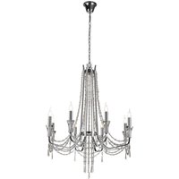 Armand Ceiling Chandelier Pendant 8 Light E14 Polished Chrome, Crystal