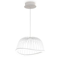 Celeste Caged Ceiling Pendant 41cm Round, 20W LED, 3000K, 1400lm, White