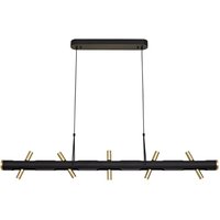 Bethel Ceiling Pendant, 10 x 2W LED, 3000K, 2800lm, Sand Black, Gold
