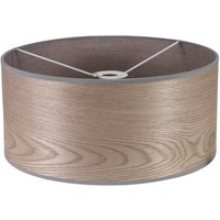 Jerusalem Round, 395 x 180mm Wood Effect Shade, Grey Oak, White Laminate