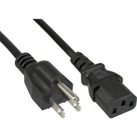 40er B-Pack InLine® Netzkabel, Netzstecker USA / Kaltgeräte ST C13, 1,8m