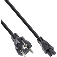 40er B-Pack InLine® Netzkabel für Notebook, 3pol Kupplung, schwarz, 1,8m