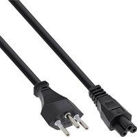 35er B-Pack InLine® Netzkabel für Notebook, Schweiz, 3pol Kupplung, 2m