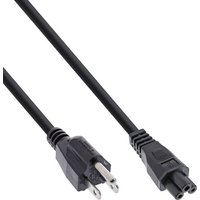 35er B-Pack InLine® Netzkabel für Notebook, USA/Canada, 3pol Kupplung, 2m