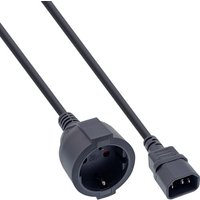 30er B-Pack InLine® Netzadapterkabel, Kaltgeräte C14 / Schutzk. BU, f. USV, 1m