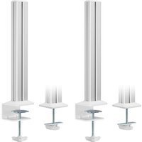 InLine® Slatwall Befestigungssäulen Aluminium, für Tischhalterung Panel, 2er Set