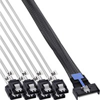 InLine® MCIO x8 Breakout-Kabel auf 8x SATA, 0,75 m