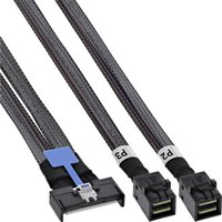 InLine® MCIO Kabel, MCIO x8 auf 2x MiniSAS-HD SFF-8643, 1 m