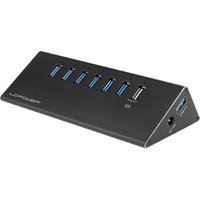 LC-Power LC-HUB-ALU-2B-7, 6-fach USB 3.0-Hub, Aluminium