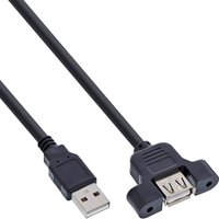 120er B-Pack InLine® USB 2.0 Anschlusskabel, Stecker A / Einbaubuchse A, 0,6m