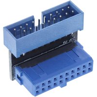 InLine® USB 3.0 Adapter intern, Pfostenanschluss Stecker/Buchse, oben gewinkelt
