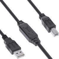 InLine® USB 2.0 Aktiv-Kabel, USB-A Stecker zu USB-B Stecker, 15m
