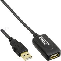 InLine® USB 2.0 Aktiv-Verl., mit Signalverstärkung Repeater, ST A / BU A, 25m