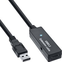 InLine® USB 3.2 Gen.1 Aktiv-Verlängerung, USB-A Stecker an USB-C Buchse, 5m