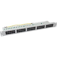 Patch Panel 50 x RJ45 8/4 1HE ISDN, RAL7035, Cat. 3