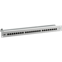Patchpanel STP 24xRJ45 Cat.6, 19? 1HE, RAL7035 grau