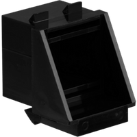 Keystone + Adapter Blindeinsatz RJ45 schwarz RAL9011, für, Keystoneausbrüche, - 1 VPE = 30 St�ck