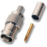 Serielle und Paralelle Kabel und Adapter BNC Buchse Gerade Crimp RG58 50 Ohm, - 1 VPE = 50 St�ck