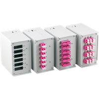 Glasfaser Verteiler Hutschienenbox Frontblende leer 1,7mm, für 6x SC-Duplex / LC-Quad - 1 VPE = 10 St�ck