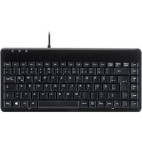 Perixx PERIBOARD-409 P, DE, Mini PS/2-Tastatur, schwarz