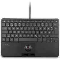 Perixx PERIBOARD-427 H DE, USB-Mini-Tastatur, Trackball, Hintergrundbeleuchtung