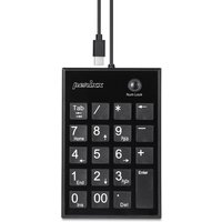 Perixx PERIPAD-202C, USB-C Nummernblock mit 2x USB-A Hub, schwarz