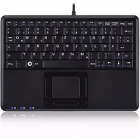 Perixx PERIBOARD-510 H PLUS FR, Mini USB-Tastatur, Touchpad, Hub, schwarz