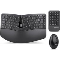 Perixx PERIDUO-606A DE, 3-in-1 Tastatur- und Maus-Set, kabellos, ergonomisch