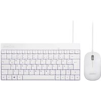 Perixx PERIDUO-212 DE, Mini USB-Tastatur und Maus Set, weiß