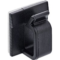 100er Pack InLine® Kabelmanager Klebesockel XL, Nylon, 3M-Klebepad, schwarz
